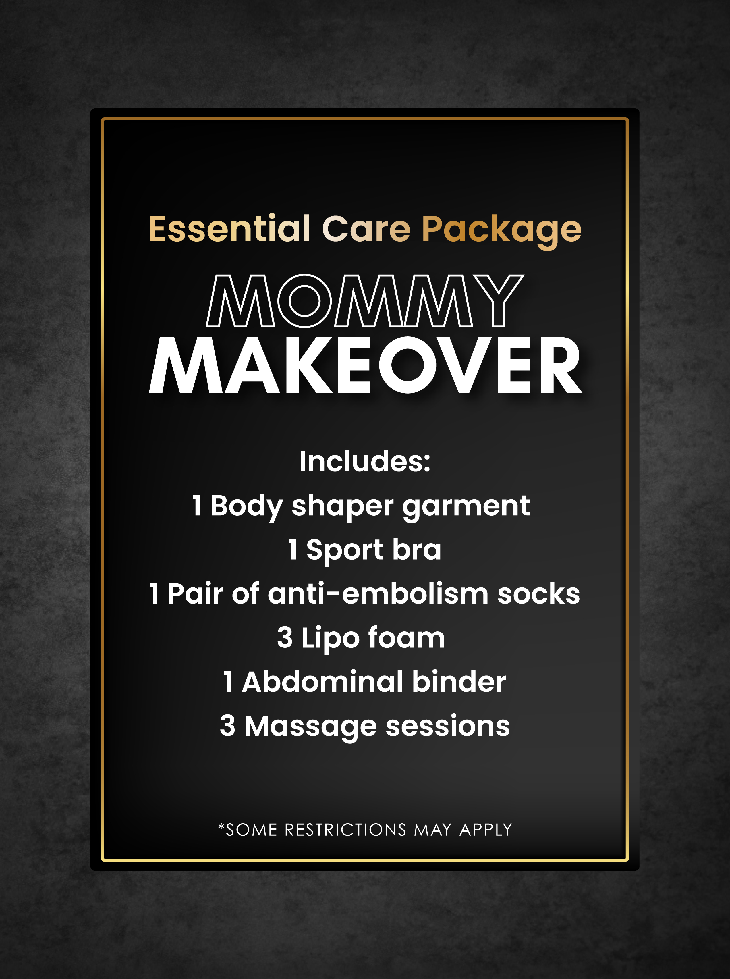 Mommy Makeover Post-op Care Package